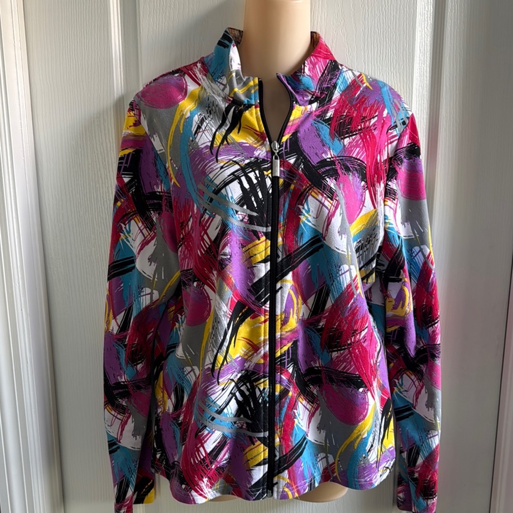 Metrostyle Colorful Zippered Jacket-L